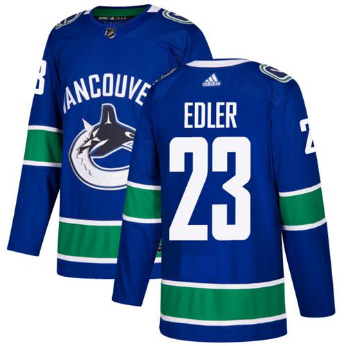 Adidas Canucks #23 Alexander Edler Blue Home Authentic Stitched NHL Jersey